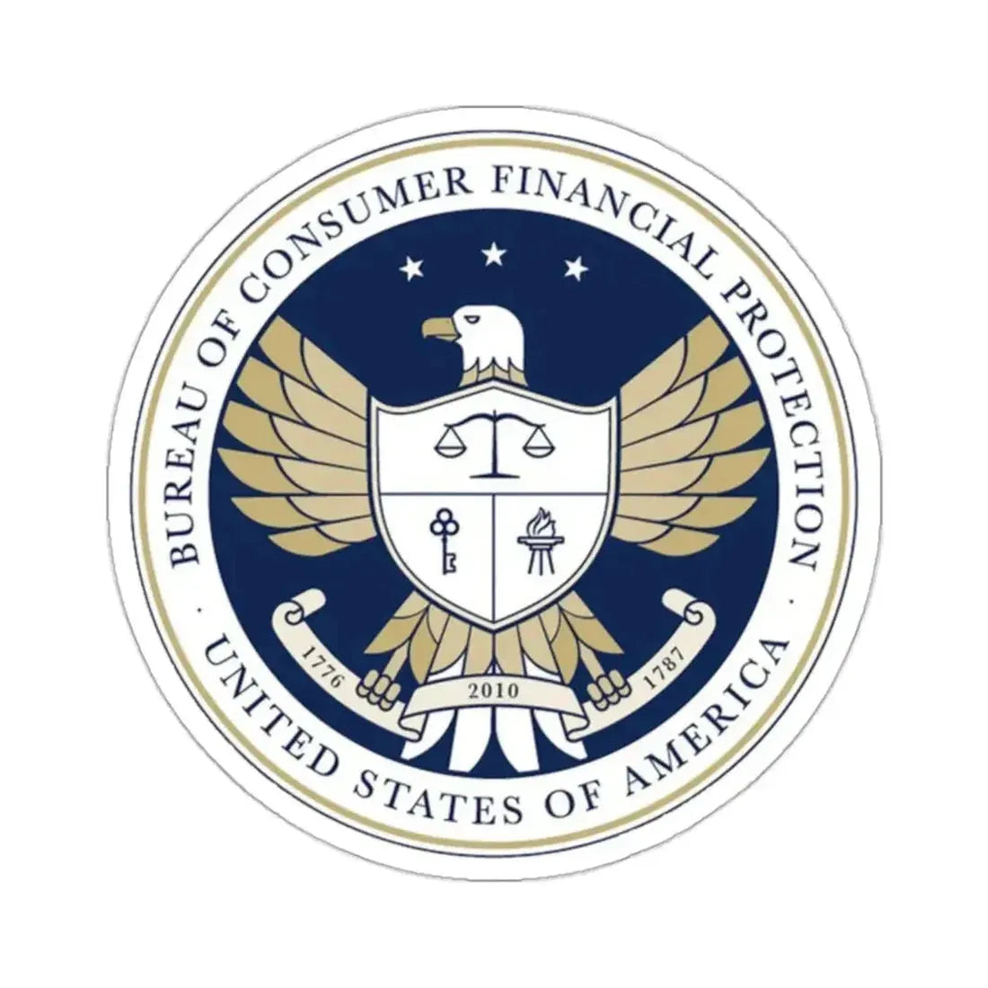 CFPB seal - STICKER Vinyl Kiss-Cut Decal - The Sticker Space