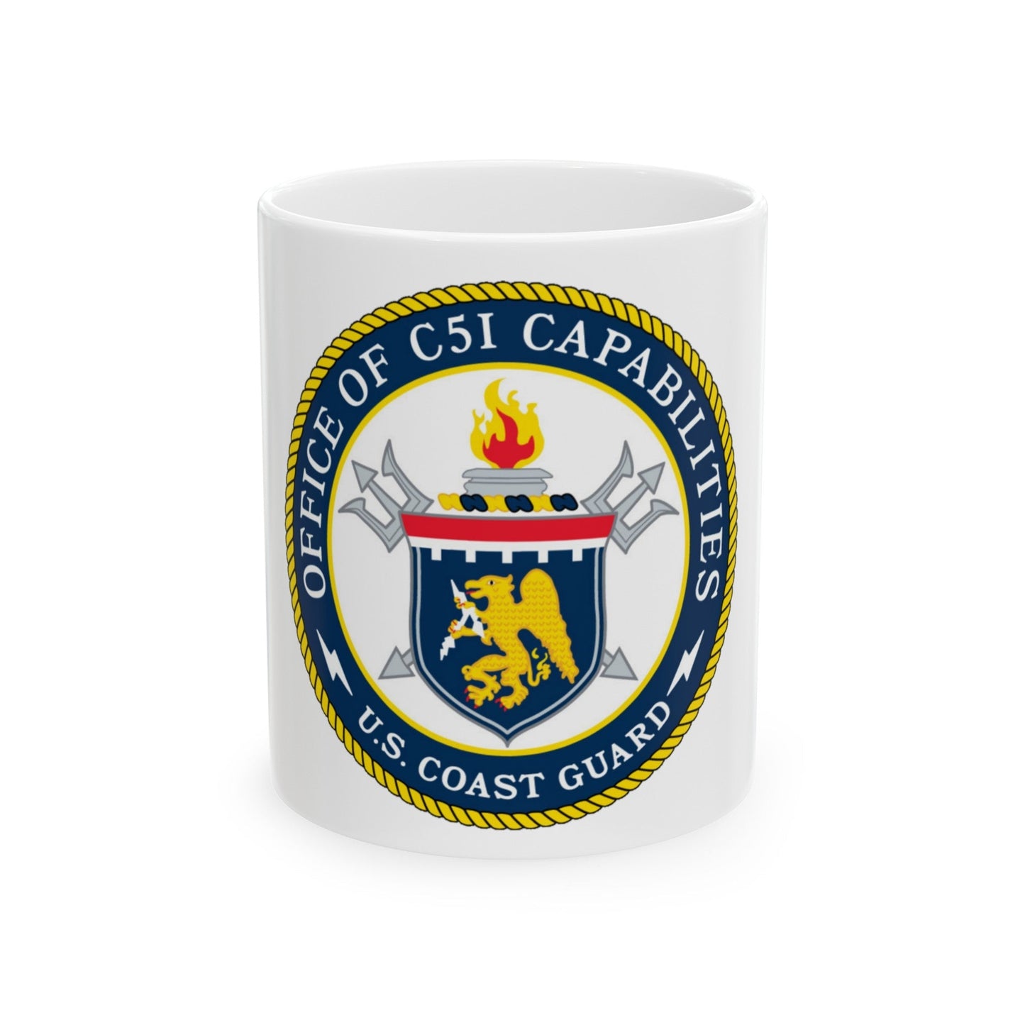 CG 761 Office of C5I Capabilities (U.S. Coast Guard) White Coffee Mug-11oz-The Sticker Space