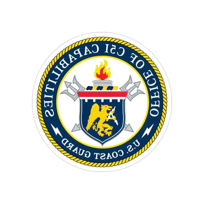 CG 761 Office of C5I Capabilities (U.S. Coast Guard) REVERSE PRINT Transparent Die-Cut STICKER - The Sticker Space