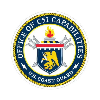 CG 761 Office of C5I Capabilities (U.S. Coast Guard) STICKER Vinyl Kiss-Cut Decal 4 Inch White - The Sticker Space
