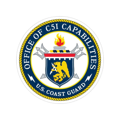 CG 761 Office of C5I Capabilities (U.S. Coast Guard) Transparent STICKER Die-Cut Vinyl Decal 3 Inch - The Sticker Space