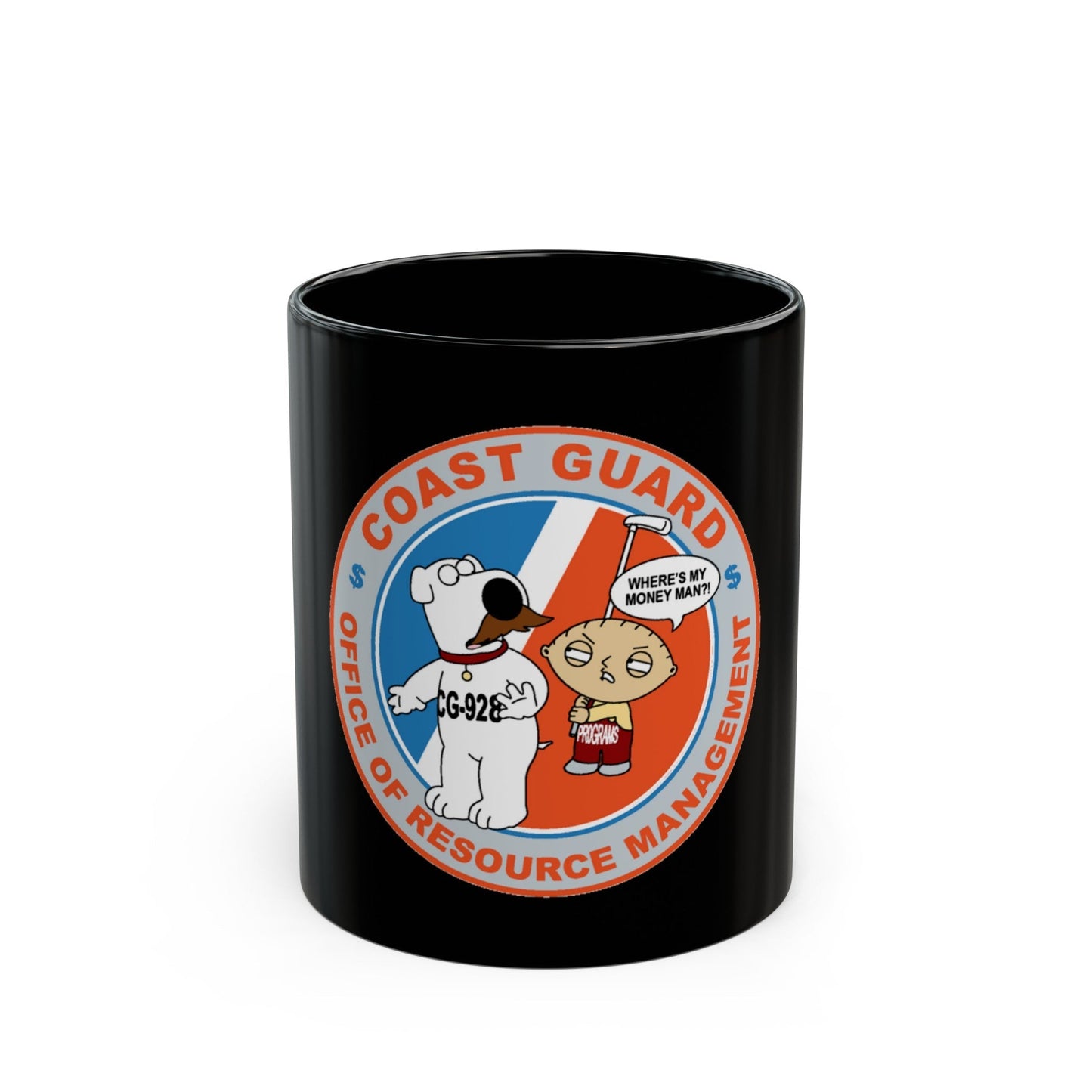 CG 928 ORM (U.S. Coast Guard) Black Coffee Mug-11oz-The Sticker Space