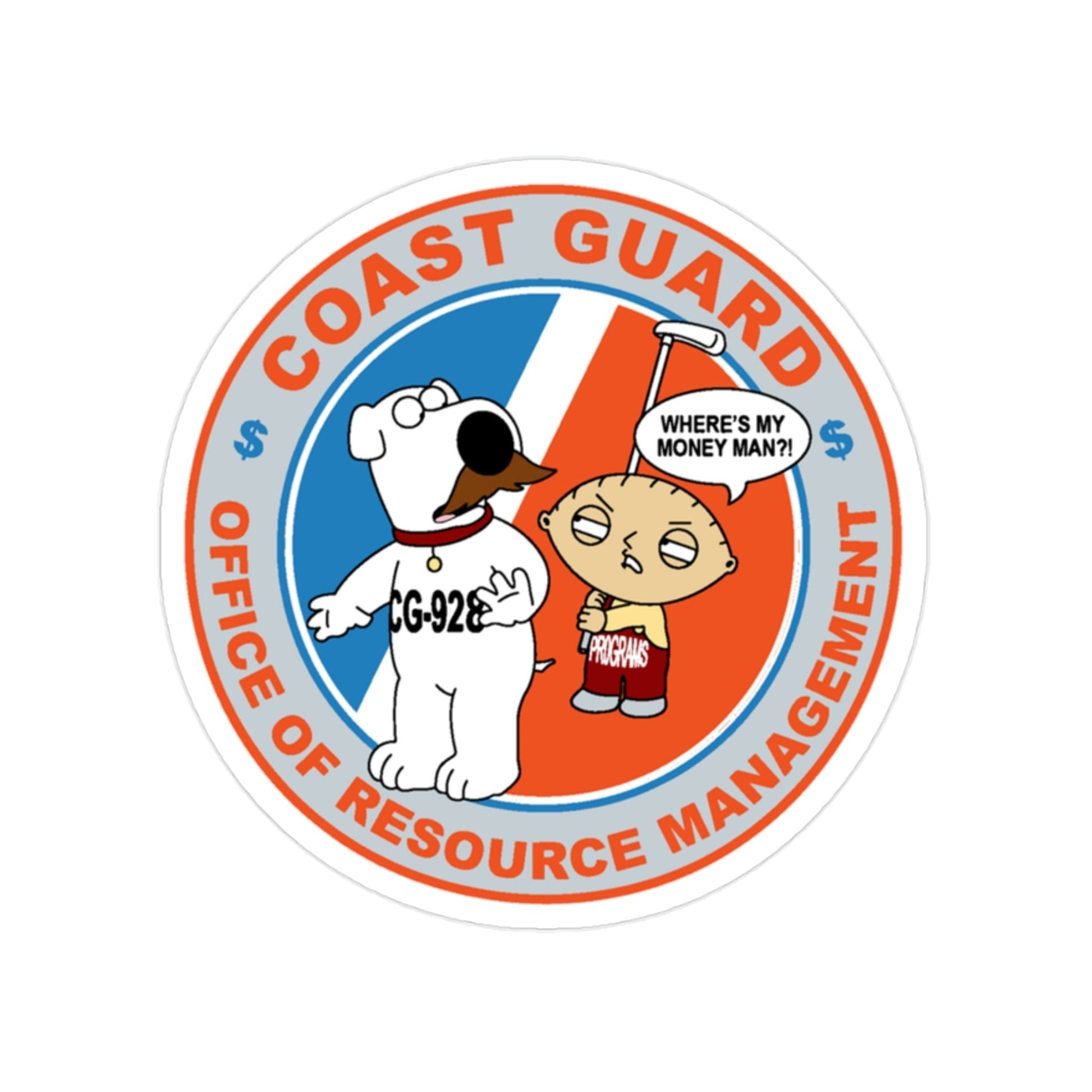 CG 928 ORM (U.S. Coast Guard) Transparent STICKER Die-Cut Vinyl Decal-2 Inch-The Sticker Space