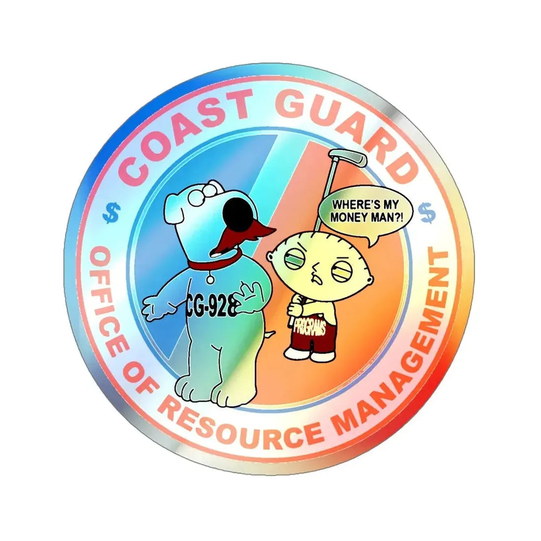 CG 928 ORM (U.S. Coast Guard) Holographic STICKER Die-Cut Vinyl Decal 5 Inch - The Sticker Space