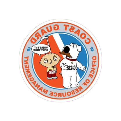 CG 928 ORM (U.S. Coast Guard) REVERSE PRINT Transparent Die-Cut STICKER 5 Inch Die-Cut Transparent - The Sticker Space