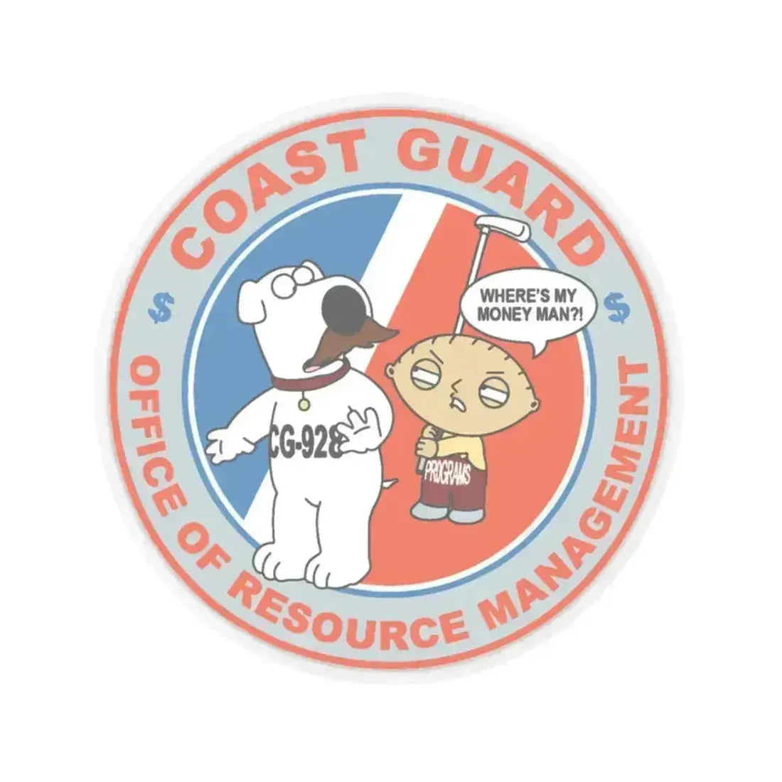 CG 928 ORM (U.S. Coast Guard) STICKER Vinyl Kiss-Cut Decal 3 Inch Transparent - The Sticker Space