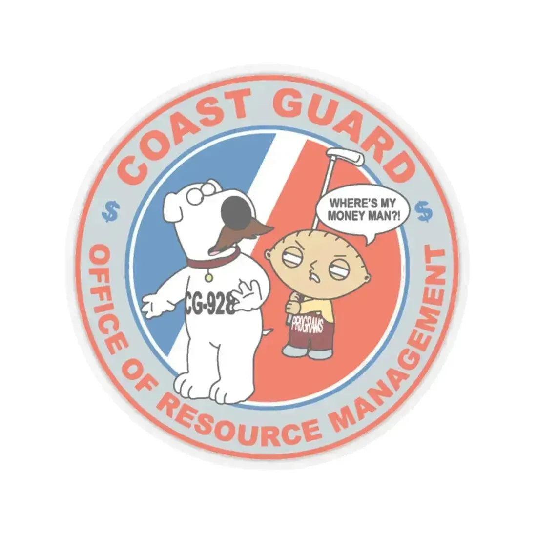 CG 928 ORM (U.S. Coast Guard) STICKER Vinyl Kiss-Cut Decal 4 Inch Transparent - The Sticker Space