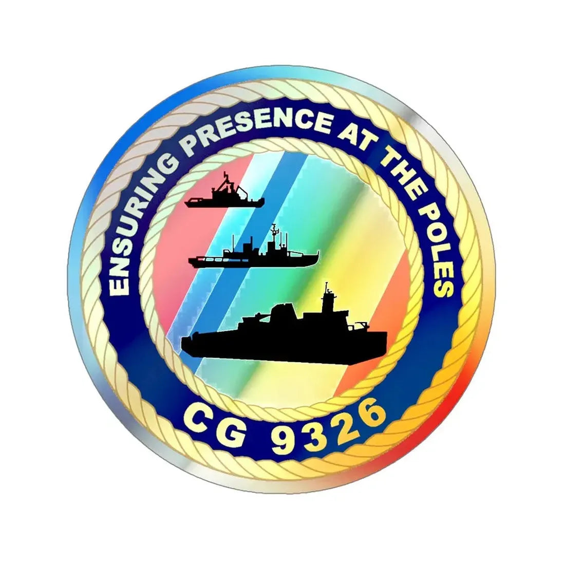 CG 9326 (U.S. Coast Guard) Holographic STICKER Die-Cut Vinyl Decal 5 Inch Holographic - The Sticker Space