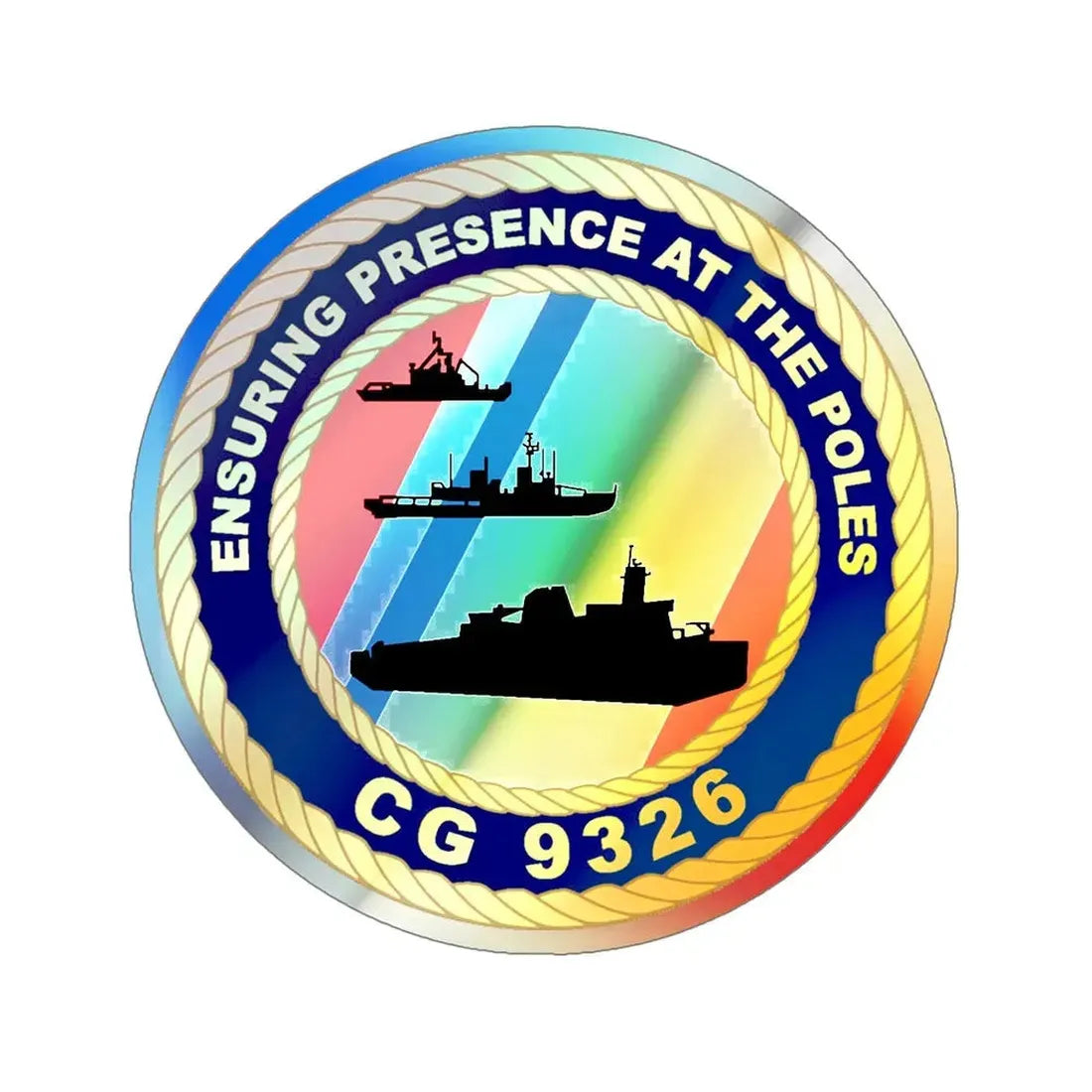 CG 9326 (U.S. Coast Guard) Holographic STICKER Die-Cut Vinyl Decal 6 Inch Holographic - The Sticker Space