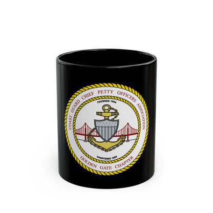 CG CPOA Golden Gate Chapter (U.S. Coast Guard) Black Coffee Mug-11oz-The Sticker Space