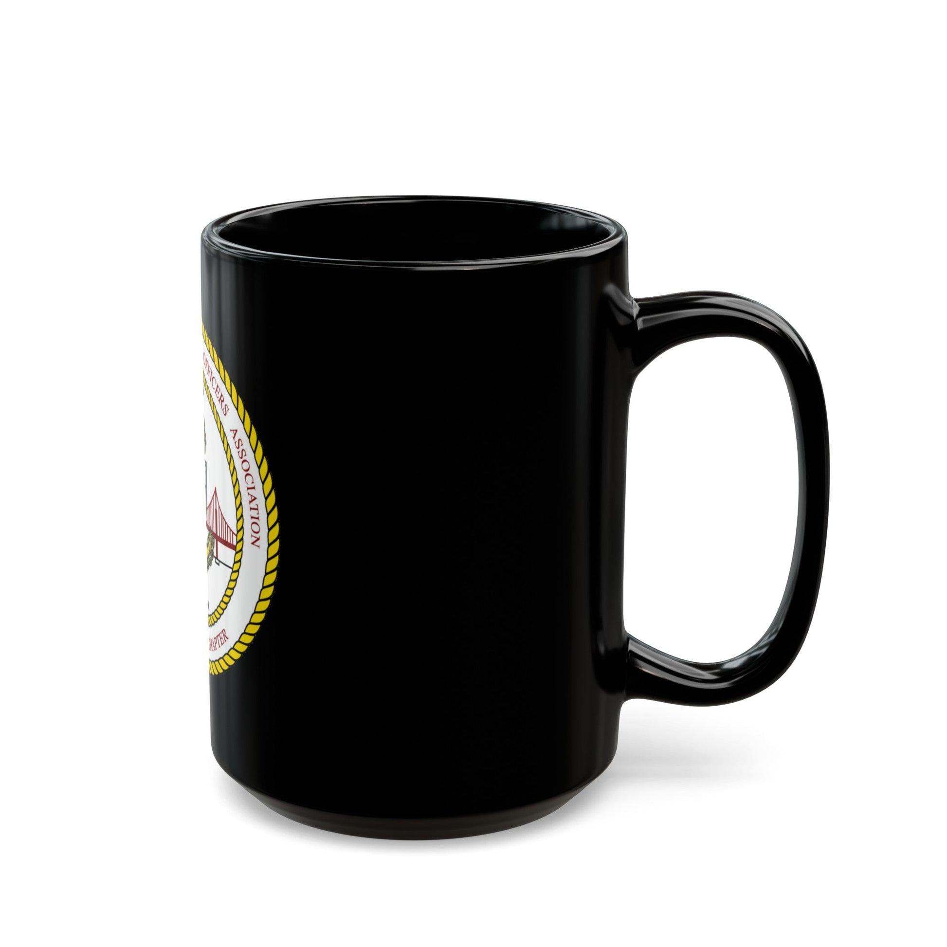 CG CPOA Golden Gate Chapter (U.S. Coast Guard) Black Coffee Mug-The Sticker Space