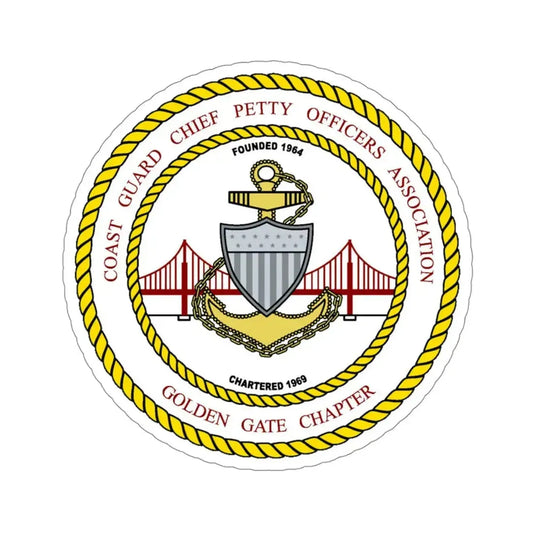 CG CPOA Golden Gate Chapter (U.S. Coast Guard) STICKER Vinyl Die-Cut Decal 2 Inch - The Sticker Space