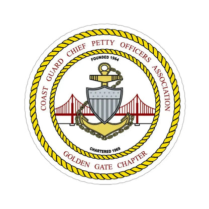 CG CPOA Golden Gate Chapter (U.S. Coast Guard) STICKER Vinyl Die-Cut Decal 3 Inch - The Sticker Space