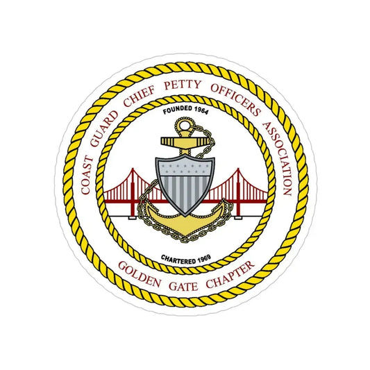 CG CPOA Golden Gate Chapter (U.S. Coast Guard) Transparent STICKER Die-Cut Vinyl Decal 6 Inch - The Sticker Space