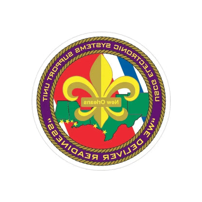 CG ESU New Orleans (U.S. Coast Guard) REVERSE PRINT Transparent Die-Cut STICKER - The Sticker Space