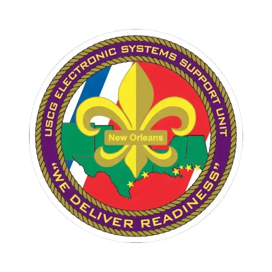 CG ESU New Orleans (U.S. Coast Guard) STICKER Vinyl Kiss-Cut Decal 3 Inch White - The Sticker Space