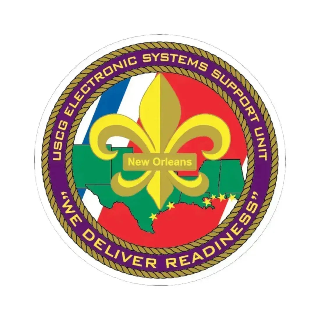 CG ESU New Orleans (U.S. Coast Guard) STICKER Vinyl Kiss-Cut Decal 6 Inch White - The Sticker Space