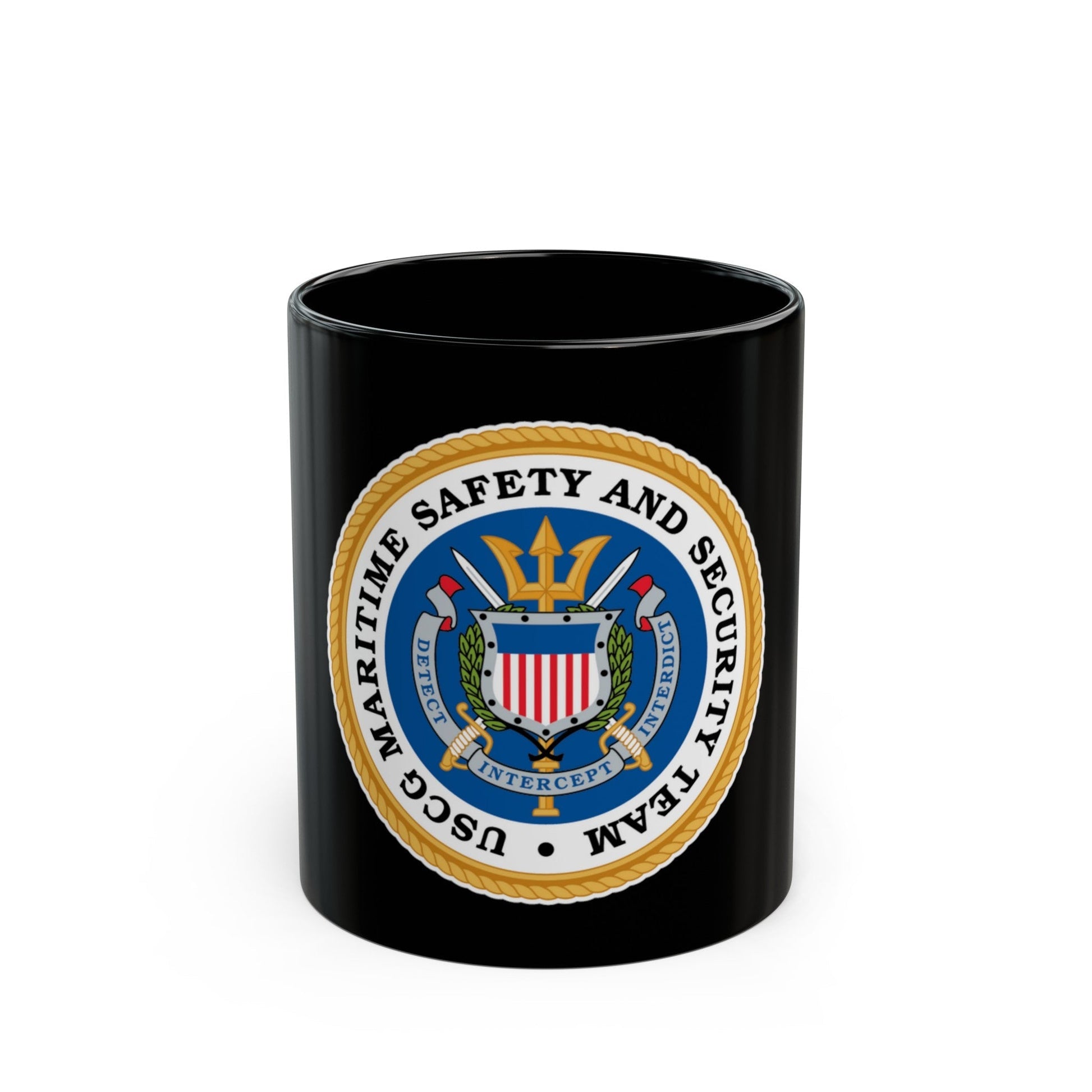 CG Maritime Safety & Security Team (U.S. Coast Guard) Black Coffee Mug-11oz-The Sticker Space