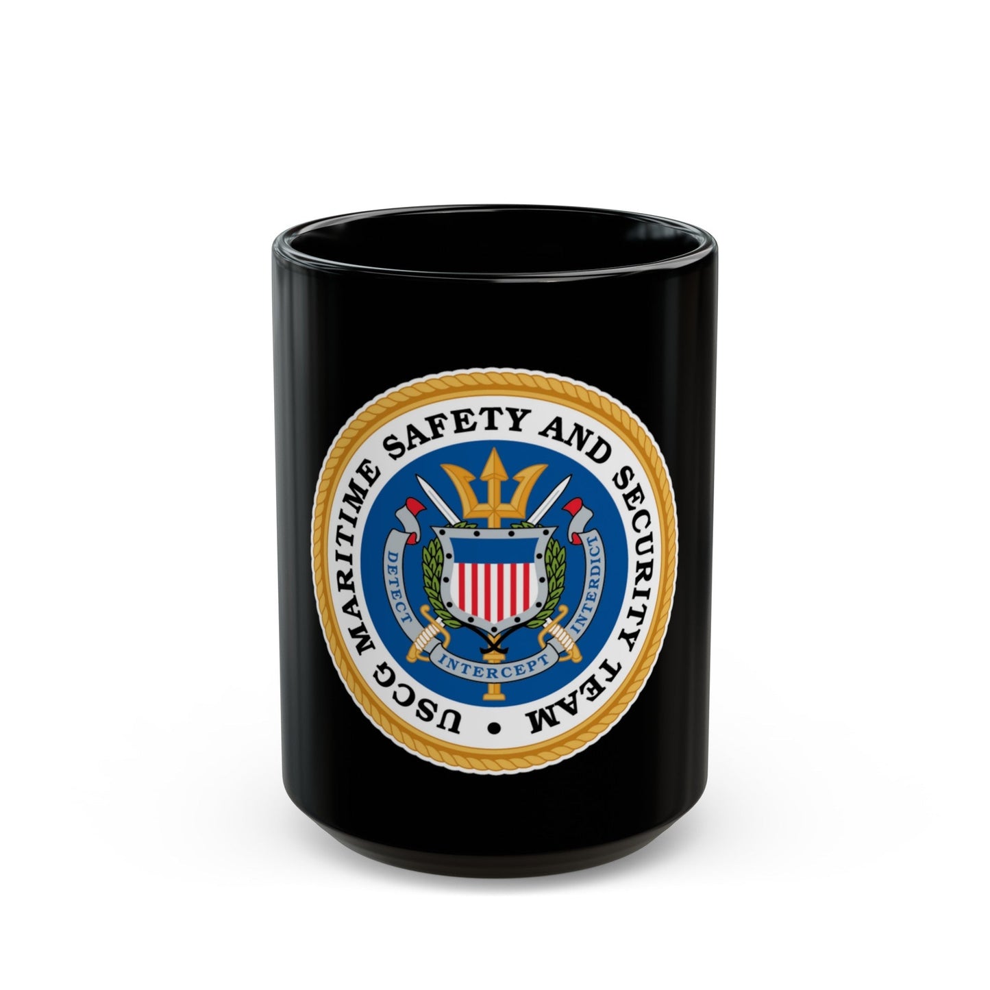 CG Maritime Safety & Security Team (U.S. Coast Guard) Black Coffee Mug-15oz-The Sticker Space