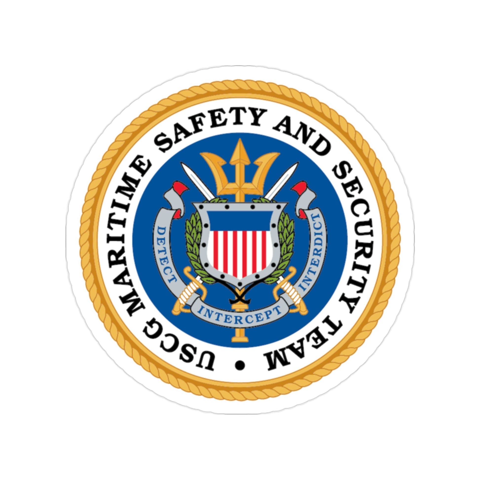 CG Maritime Safety & Security Team (U.S. Coast Guard) Transparent STICKER Die-Cut Vinyl Decal-2 Inch-The Sticker Space