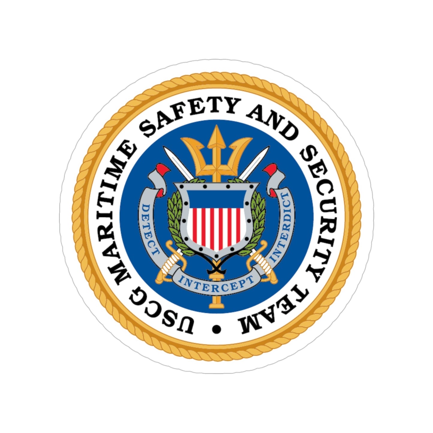 CG Maritime Safety & Security Team (U.S. Coast Guard) Transparent STICKER Die-Cut Vinyl Decal-4 Inch-The Sticker Space