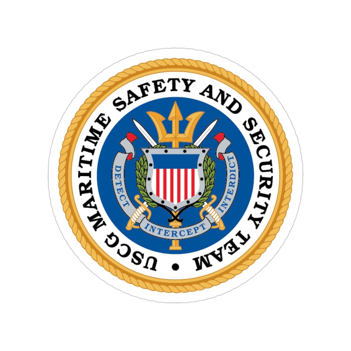 CG Maritime Safety & Security Team (U.S. Coast Guard) Transparent STICKER Die-Cut Vinyl Decal-5 Inch-The Sticker Space