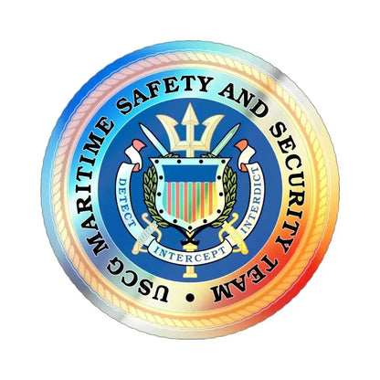 CG Maritime Safety & Security Team (U.S. Coast Guard) Holographic STICKER Die-Cut Vinyl Decal 3 Inch Holographic - The Sticker Space