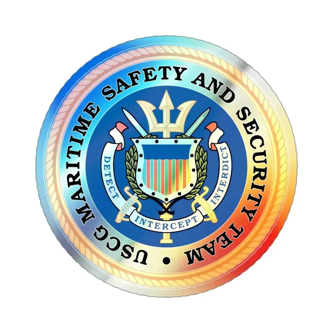 CG Maritime Safety & Security Team (U.S. Coast Guard) Holographic STICKER Die-Cut Vinyl Decal - The Sticker Space