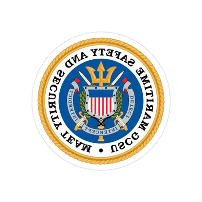 CG Maritime Safety & Security Team (U.S. Coast Guard) REVERSE PRINT Transparent Die-Cut STICKER 2 Inch Die-Cut Transparent - The Sticker Space