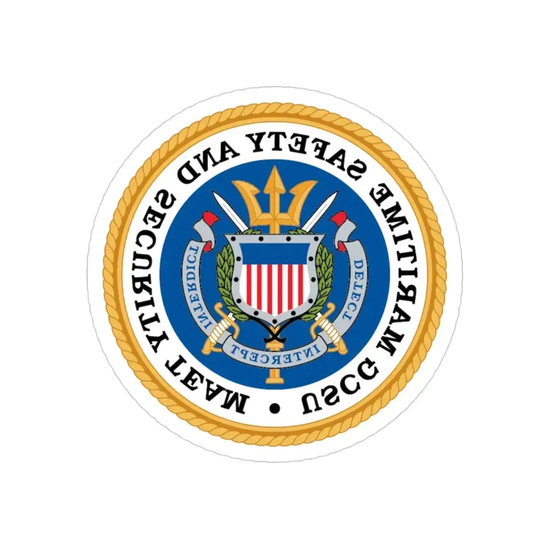 CG Maritime Safety & Security Team (U.S. Coast Guard) REVERSE PRINT Transparent Die-Cut STICKER 3 Inch Die-Cut Transparent - The Sticker Space