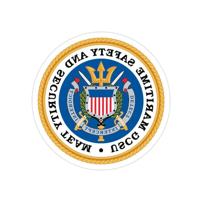 CG Maritime Safety & Security Team (U.S. Coast Guard) REVERSE PRINT Transparent Die-Cut STICKER 3 Inch Die-Cut Transparent - The Sticker Space