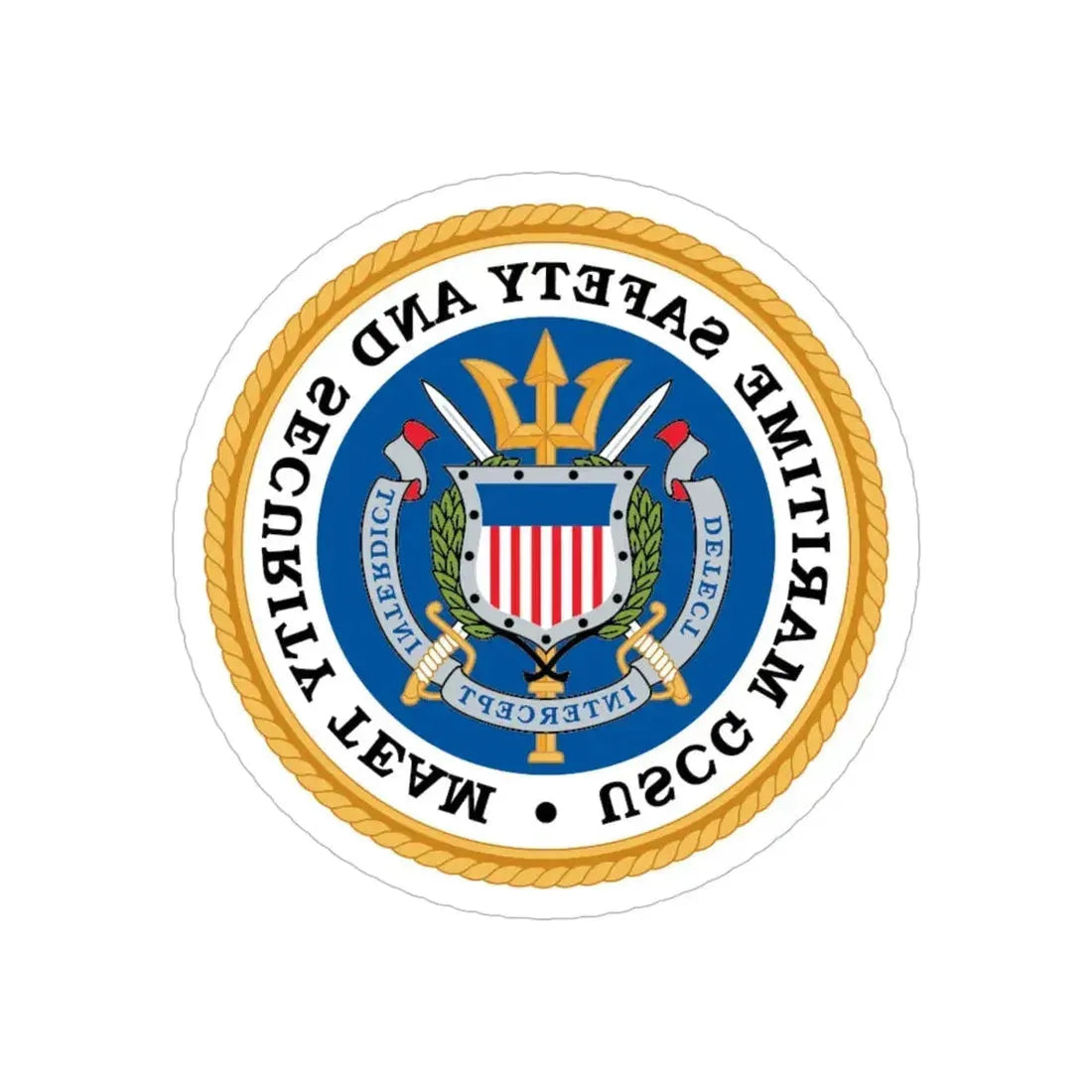 CG Maritime Safety & Security Team (U.S. Coast Guard) REVERSE PRINT Transparent Die-Cut STICKER 6 Inch Die-Cut Transparent - The Sticker Space