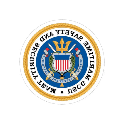 CG Maritime Safety & Security Team (U.S. Coast Guard) REVERSE PRINT Transparent Die-Cut STICKER 6 Inch Die-Cut Transparent - The Sticker Space