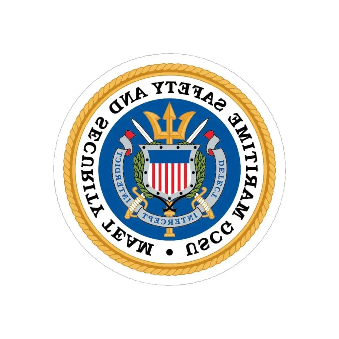 CG Maritime Safety & Security Team (U.S. Coast Guard) REVERSE PRINT Transparent Die-Cut STICKER - The Sticker Space