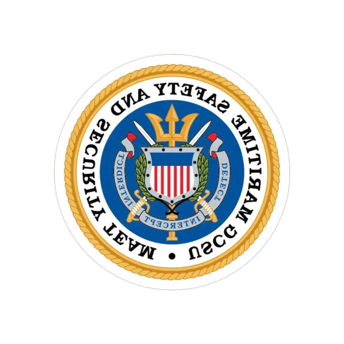 CG Maritime Safety & Security Team (U.S. Coast Guard) REVERSE PRINT Transparent Die-Cut STICKER - The Sticker Space