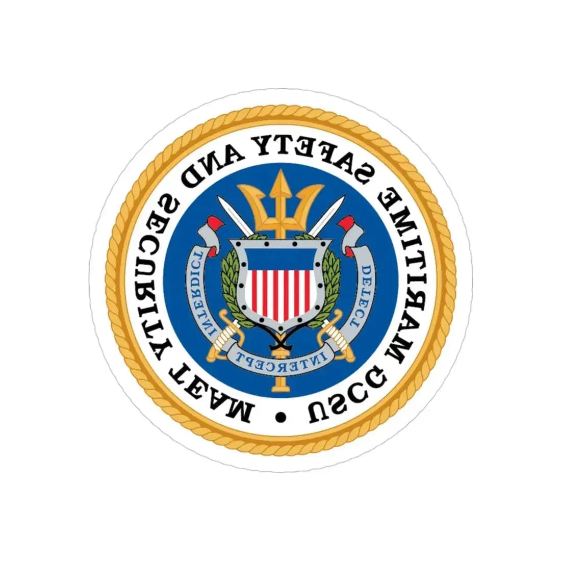 CG Maritime Safety & Security Team (U.S. Coast Guard) REVERSE PRINT Transparent Die-Cut STICKER - The Sticker Space
