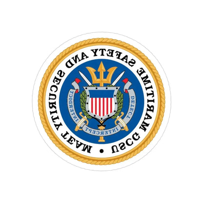 CG Maritime Safety & Security Team (U.S. Coast Guard) REVERSE PRINT Transparent Die-Cut STICKER - The Sticker Space