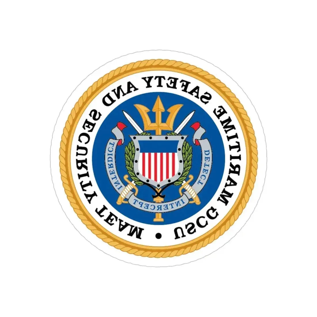 CG Maritime Safety & Security Team (U.S. Coast Guard) REVERSE PRINT Transparent Die-Cut STICKER - The Sticker Space