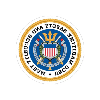CG Maritime Safety & Security Team (U.S. Coast Guard) REVERSE PRINT Transparent Die-Cut STICKER - The Sticker Space