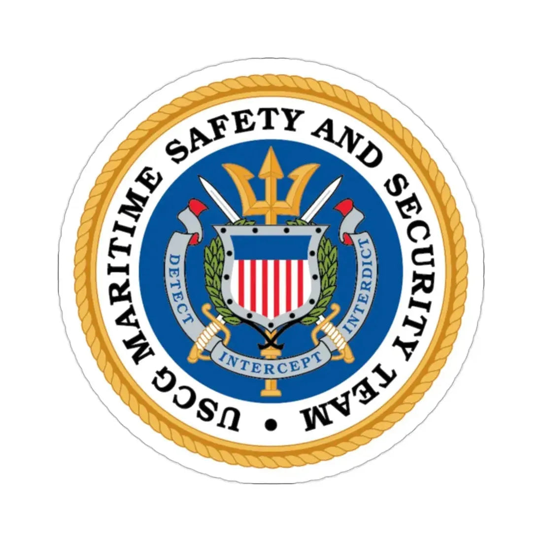 CG Maritime Safety & Security Team (U.S. Coast Guard) STICKER Vinyl Die-Cut Decal 2 Inch - The Sticker Space