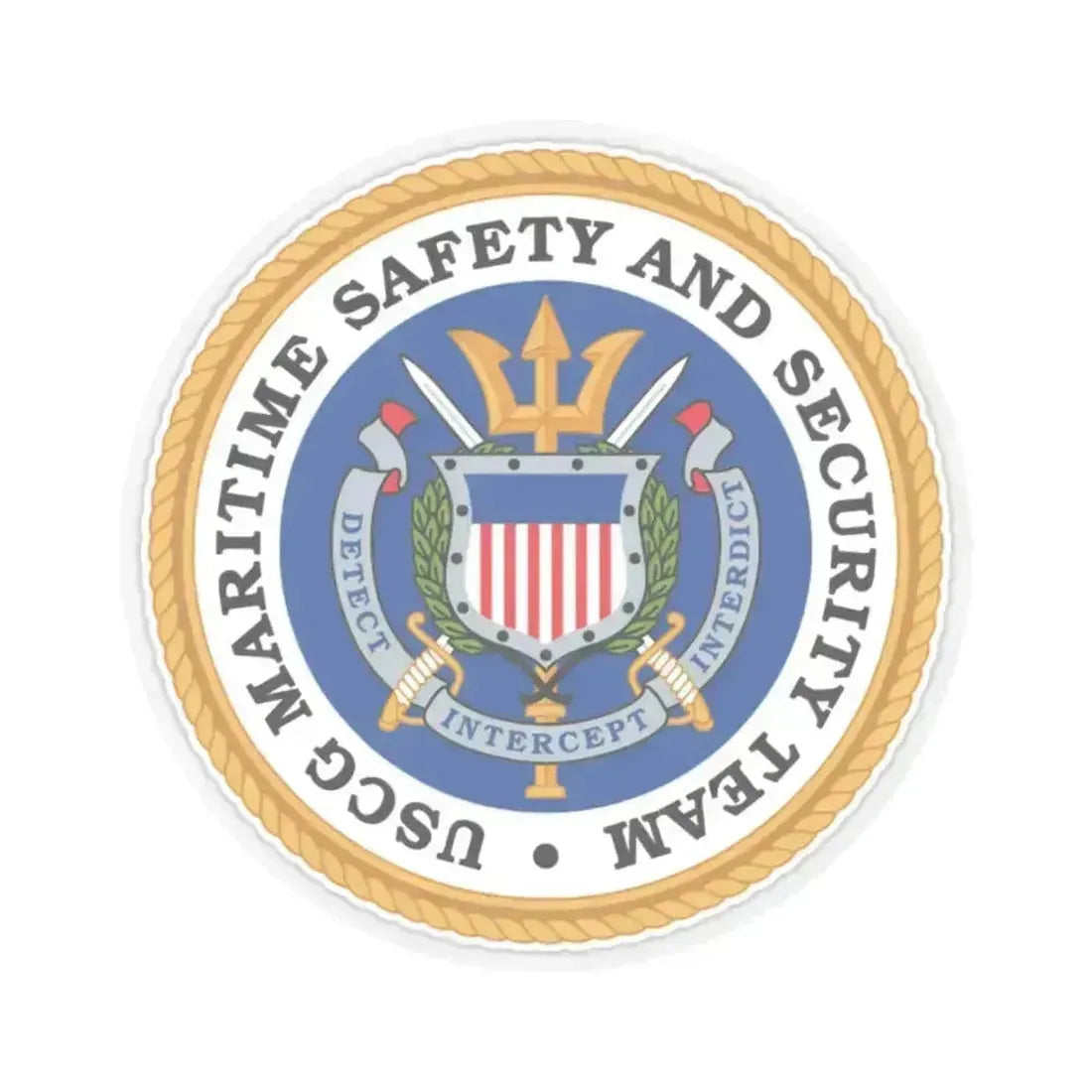 CG Maritime Safety & Security Team (U.S. Coast Guard) STICKER Vinyl Kiss-Cut Decal 2 Inch Transparent - The Sticker Space