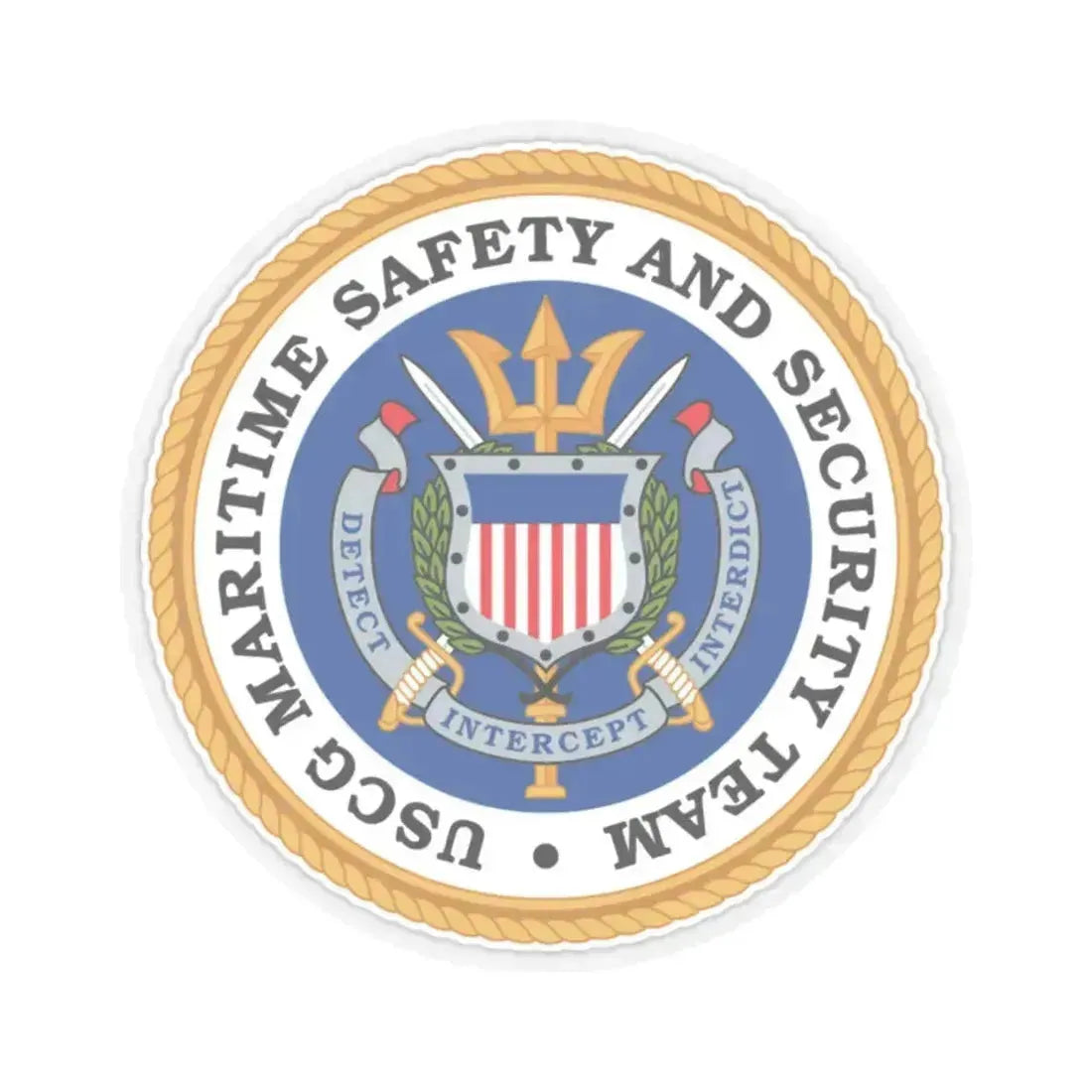 CG Maritime Safety & Security Team (U.S. Coast Guard) STICKER Vinyl Kiss-Cut Decal 2 Inch Transparent - The Sticker Space