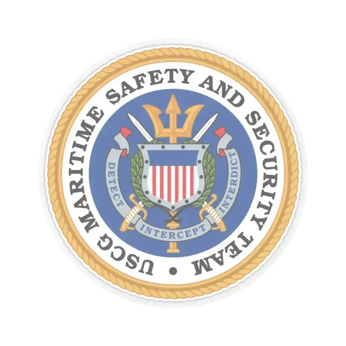 CG Maritime Safety & Security Team (U.S. Coast Guard) STICKER Vinyl Kiss-Cut Decal 3 Inch Transparent - The Sticker Space