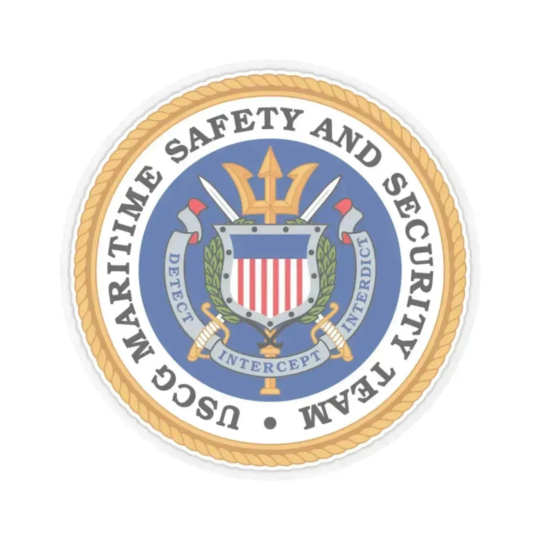 CG Maritime Safety & Security Team (U.S. Coast Guard) STICKER Vinyl Kiss-Cut Decal 3 Inch Transparent - The Sticker Space
