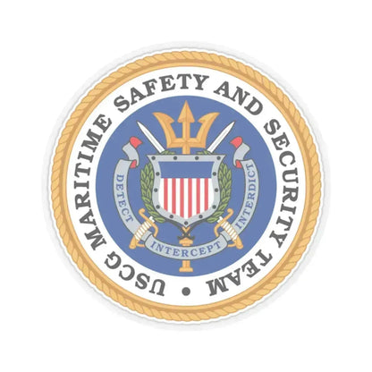 CG Maritime Safety & Security Team (U.S. Coast Guard) STICKER Vinyl Kiss-Cut Decal 3 Inch Transparent - The Sticker Space