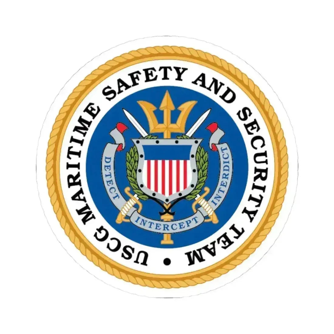 CG Maritime Safety & Security Team (U.S. Coast Guard) STICKER Vinyl Kiss-Cut Decal 3 Inch White - The Sticker Space