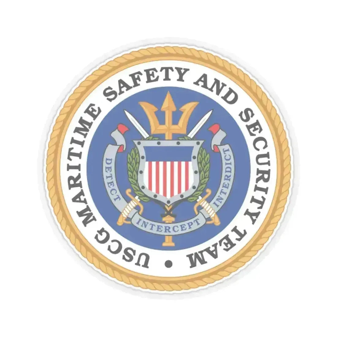 CG Maritime Safety & Security Team (U.S. Coast Guard) STICKER Vinyl Kiss-Cut Decal 4 Inch Transparent - The Sticker Space