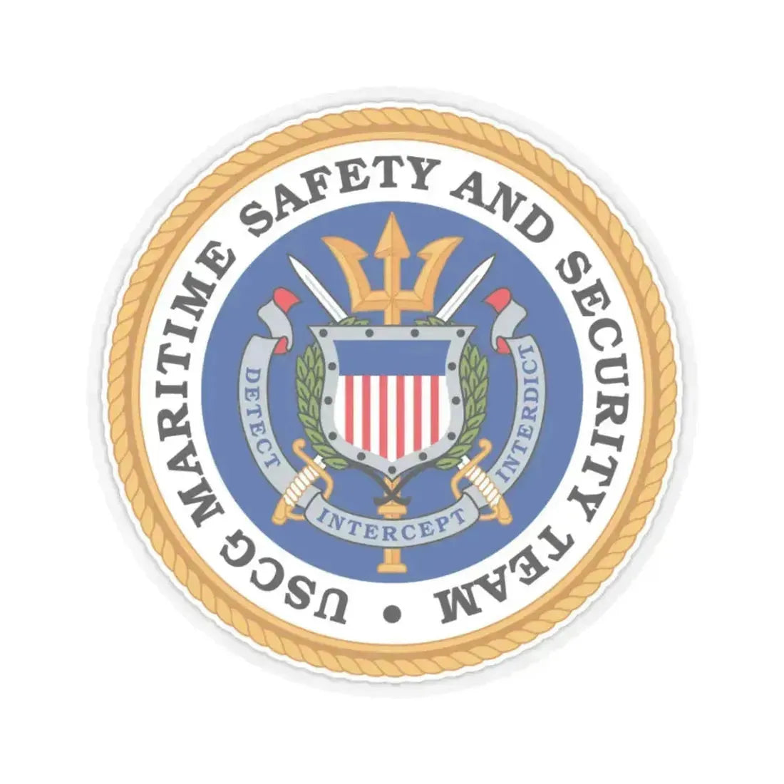 CG Maritime Safety & Security Team (U.S. Coast Guard) STICKER Vinyl Kiss-Cut Decal 4 Inch Transparent - The Sticker Space