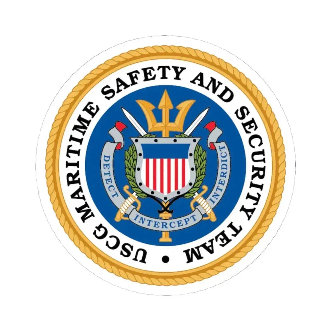 CG Maritime Safety & Security Team (U.S. Coast Guard) STICKER Vinyl Kiss-Cut Decal 4 Inch White - The Sticker Space