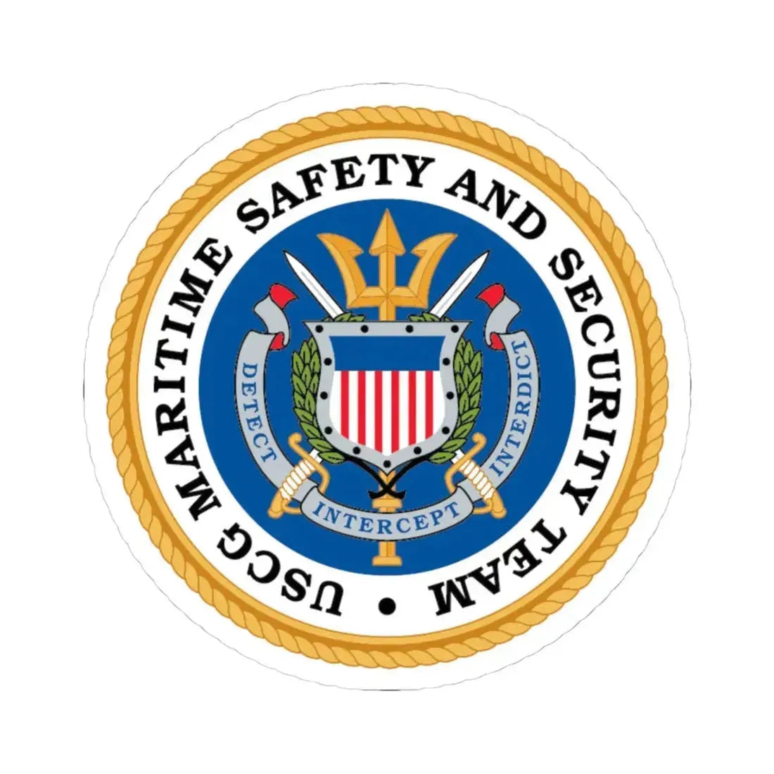 CG Maritime Safety & Security Team (U.S. Coast Guard) STICKER Vinyl Kiss-Cut Decal 4 Inch White - The Sticker Space